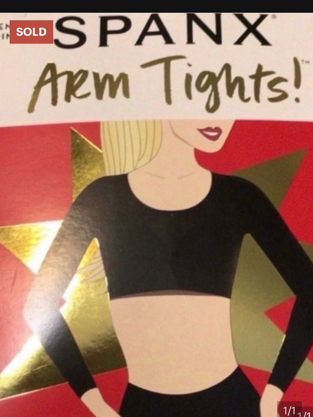 SPANX Black Long-Sleeve Crop Top